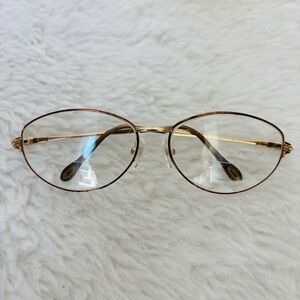 Safilo Emozioni Brown Tortoise/Gold Oval Glasses Frame Only
